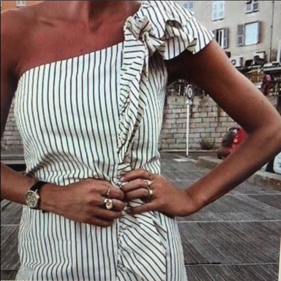 Zara Dress | Trafaluc Denim | One-shoulder Dress - Picture 5 of 6